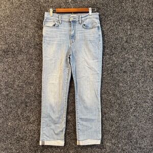 Hudson Blair High Rise Straight Crop Jeans Womens Size 27 Light Wash Denim